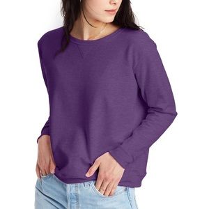 Hanes Super Soft Ecosmart Purple Crewneck Sweatshirt (Women’s M)